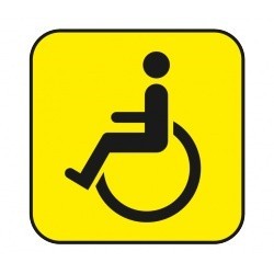 Наклейка автомобильная Инвалид 15х15см